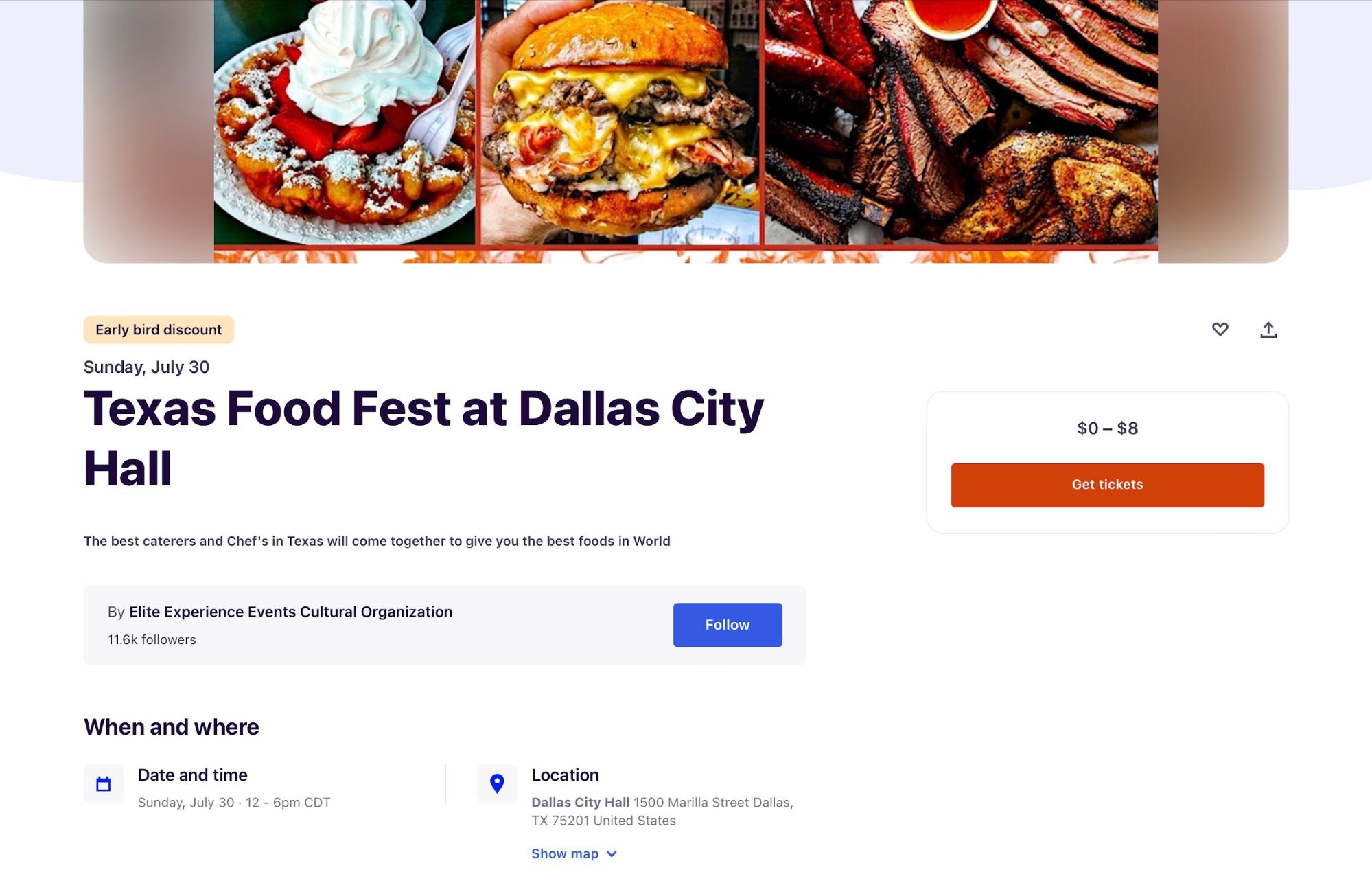 Texas food Fest registration form