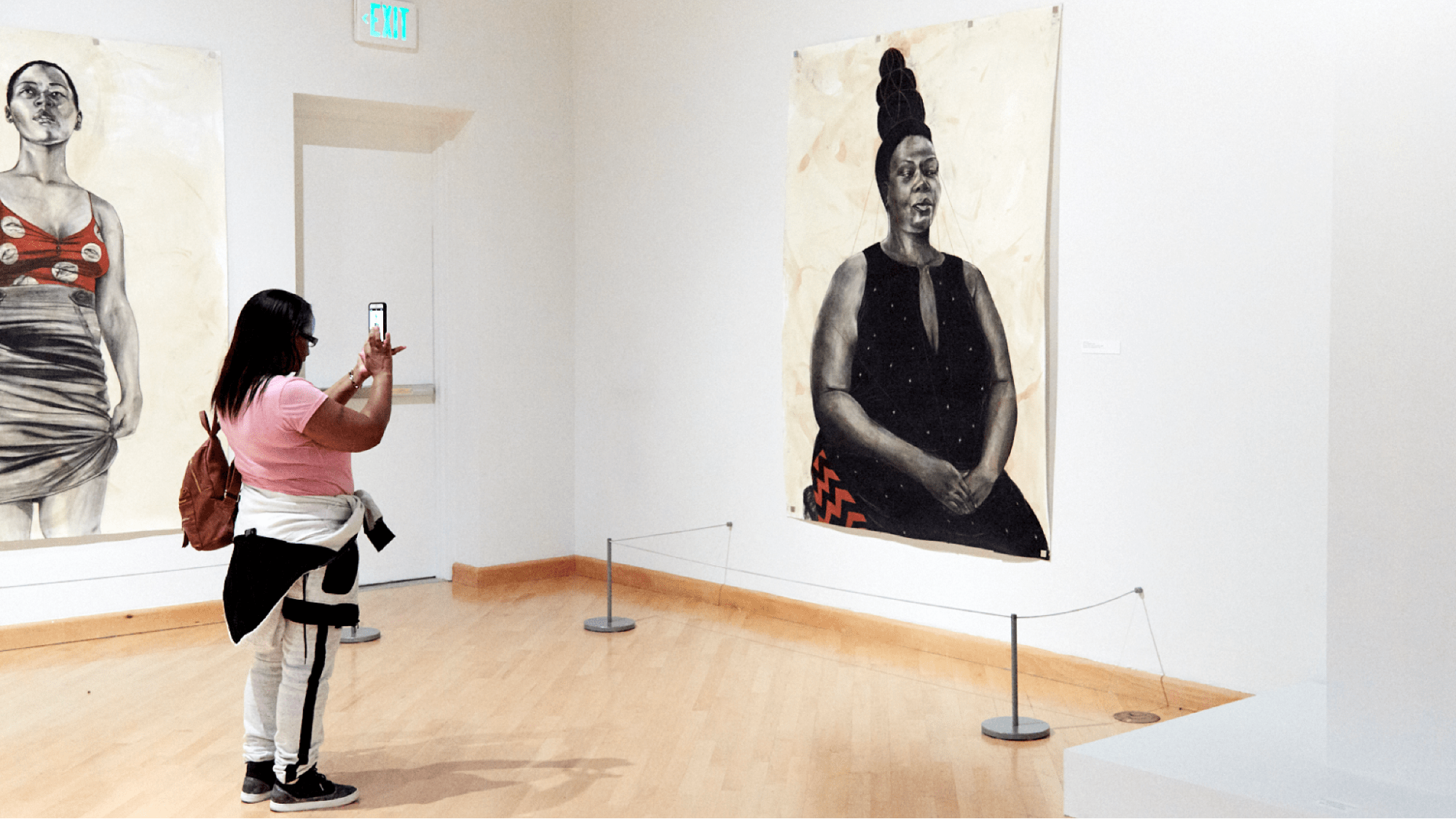 A person at an art tour